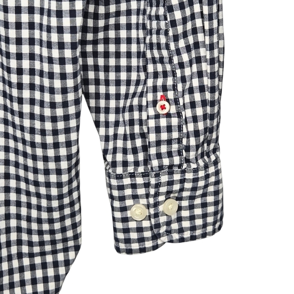 Tommy Hilfiger Men Classic Fit Stretch Navy Blue Plaid Button Down Shirt Size XL - Picture 4 of 10